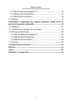 Condensation d'un melange binaire et ternaire en presence d'un gaz