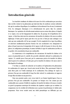 Condensation d'un melange binaire et ternaire en presence d'un gaz