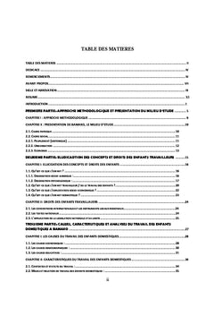 Le travail des enfants au Mali et l'analyse de leurs situations