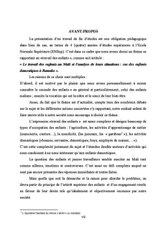 Le travail des enfants au Mali et l'analyse de leurs situations
