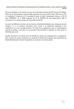 Rationalisation du Partenariat dans la lutte contre le VIH/Sida en RDC