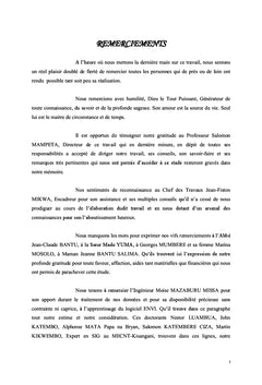 Analyse des moteurs de la déforestation à Mambasa, Ituri en RDC
