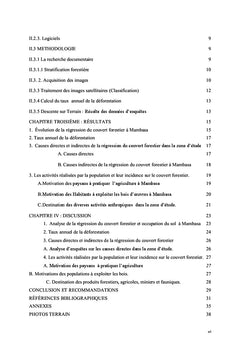 Analyse des moteurs de la déforestation à Mambasa, Ituri en RDC