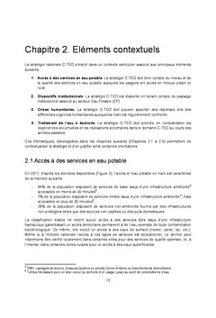 Strategie Nationale Conservation et Traitement d'Eau a Domicile