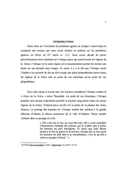 L'évolution du problème agraire en Attique du VIIe au IVe siècle avant J.-C.