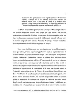 L'évolution du problème agraire en Attique du VIIe au IVe siècle avant J.-C.