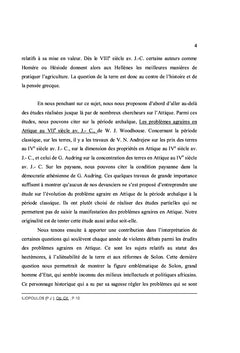 L'évolution du problème agraire en Attique du VIIe au IVe siècle avant J.-C.