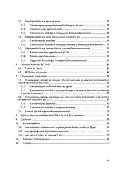 Nutrition des enfants de 0 a 5 ans dans le district sanitaire de Mopti