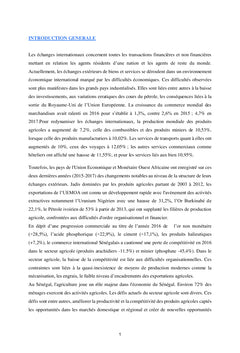 Echanges internationaux du Sénégal