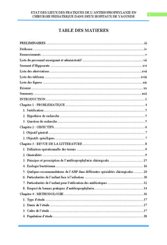 Antibioprophylaxie en chirurgie pédiatrique dans la ville de Yaoundé