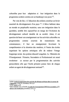 Les activites culturelles comme opportunite