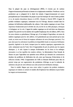 Valorisation des ressources organiques sur le maraîchage de Mahajanga