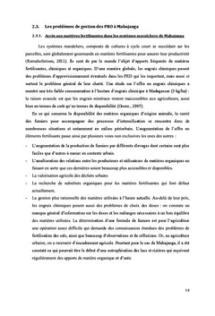 Valorisation des ressources organiques sur le maraîchage de Mahajanga