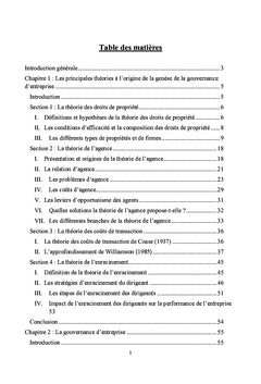 Fondements et pratiques de la gouvernance d'entreprise