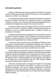 Fondements et pratiques de la gouvernance d'entreprise