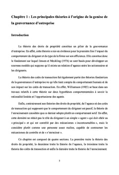 Fondements et pratiques de la gouvernance d'entreprise