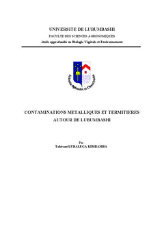Contaminations metalliques autour de Lubumbashi