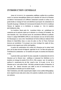 Contaminations metalliques autour de Lubumbashi