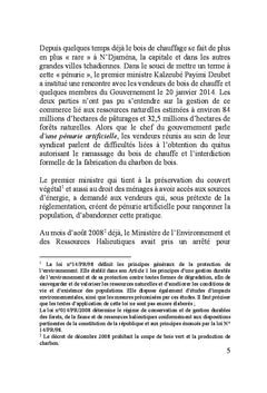 Penurie de bois-energie dans les villes tchadiennes