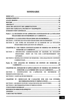 La notation financière et le modèle financier de Dupont de Nemours