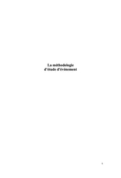 La méthodologie d'étude d'évènement