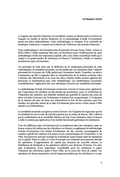 La méthodologie d'étude d'évènement