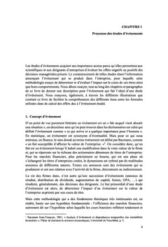La méthodologie d'étude d'évènement