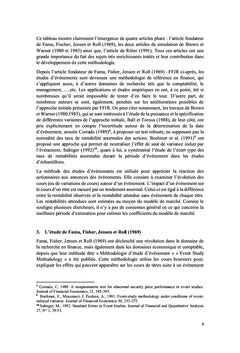 La méthodologie d'étude d'évènement