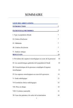 Urgences neurologiques du péri-partum