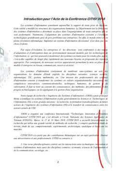 Innovation, technologie & systèmes d'information