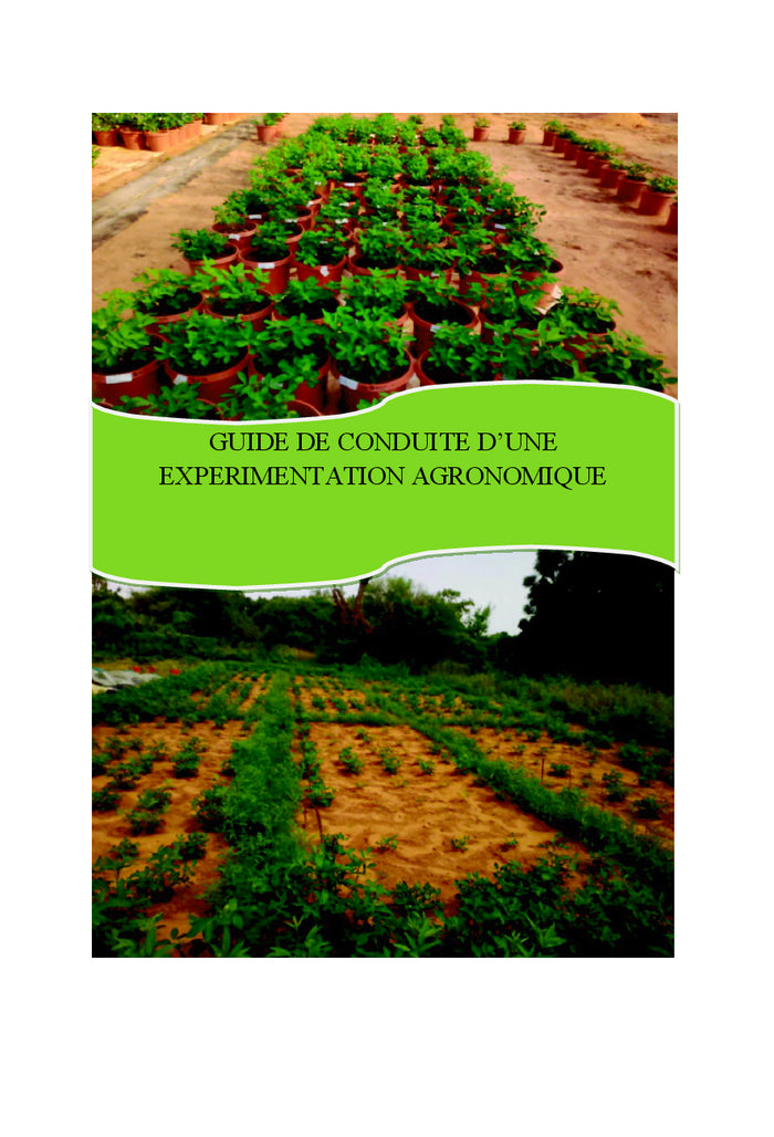 Guide de conduite d'une expérimentation agronomique