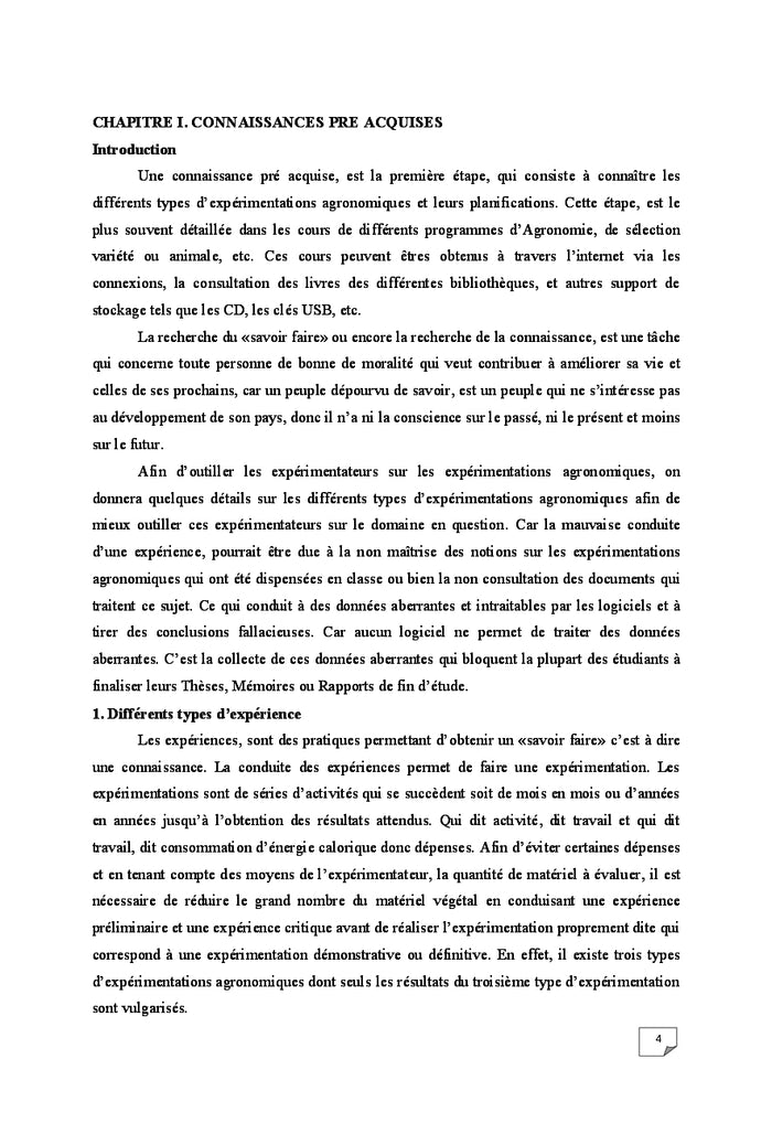 Guide de conduite d'une expérimentation agronomique