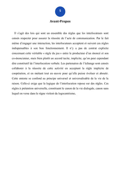 LOGIQUE DE L'INTERLOCUTION