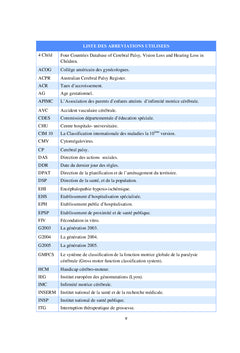 Le registre de la paralysie cérébrale de Sétif, Algérie