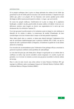 Le registre de la paralysie cérébrale de Sétif, Algérie