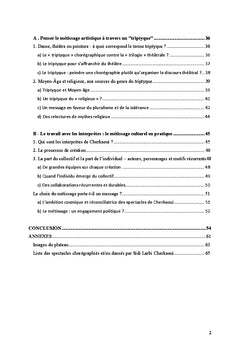Sidi Larbi Cherkaoui - Foi, Myth, Babel : etude d'une danse metissee