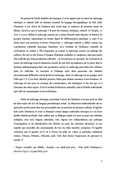 Sidi Larbi Cherkaoui - Foi, Myth, Babel : etude d'une danse metissee