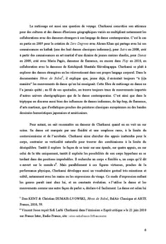 Sidi Larbi Cherkaoui - Foi, Myth, Babel : etude d'une danse metissee