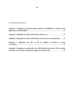 Evaluation de la contribution des Agents de Sante communautaire