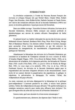 Nouvelles Écritures Romanesques chez certains Écrivains Africains