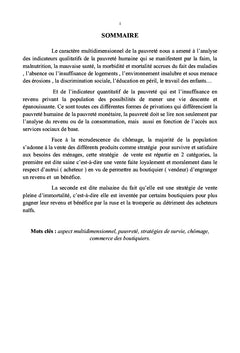 Etude multidimensionnelle de la pauvrete dans la Commune de Nzinda