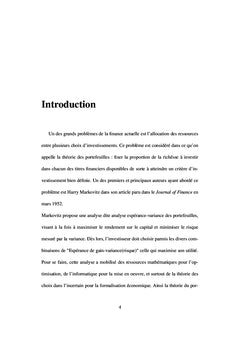 Optimisation de portefeuille d'actions en finance