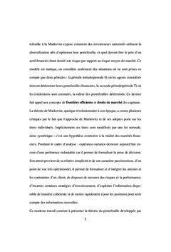 Optimisation de portefeuille d'actions en finance