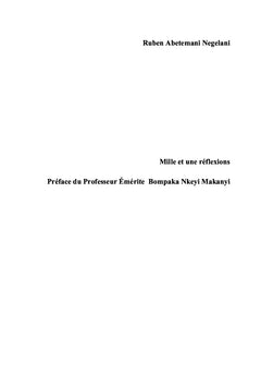 Mille et une reflexions
