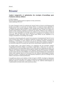 Strategies d'assemblage pour l'industrie eolienne offshore