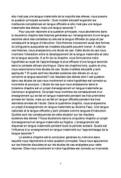 Le français, langue d'enseignement ou langue à enseigner
