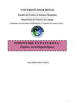 Toponymie en pays kota: enjeux sociolinguistiques