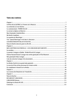 Le voyage genealogique de mes familles de La France au Quebec