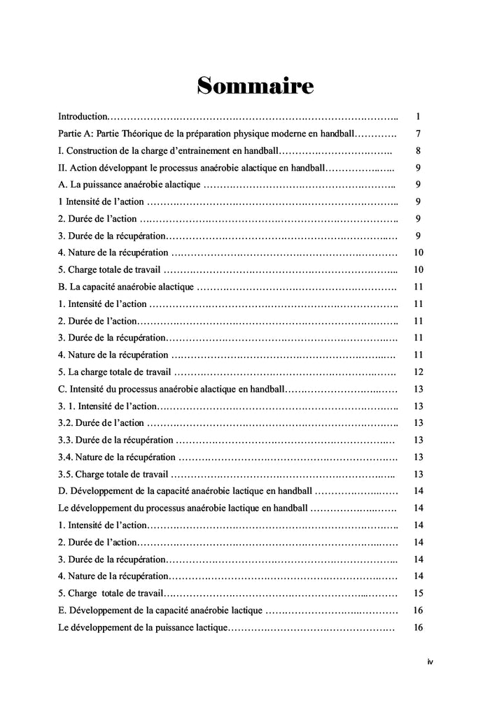 Bases et stratégies de la préparation physique moderne en Handball