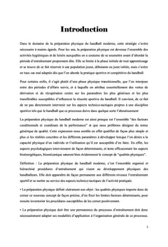 Bases et stratégies de la préparation physique moderne en Handball